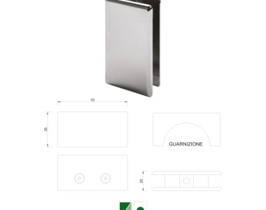 DL-01 Morsetto vetro/muro a filo