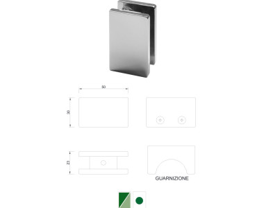 DL-02 Morsetto vetro/muro a filo