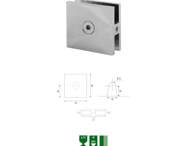 GC-1 Glass to wall clamp