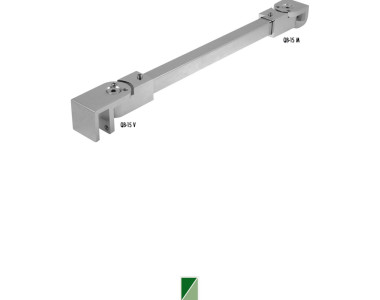 QB-15 90° glass to wall shower rod