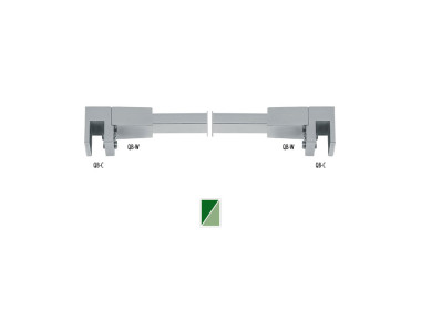 QB-8 90° glass to glass shower rod