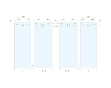 Schema foratura 90°
