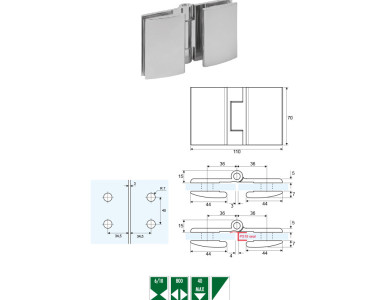 SH-12 180° push opening free hinge SH-10 series