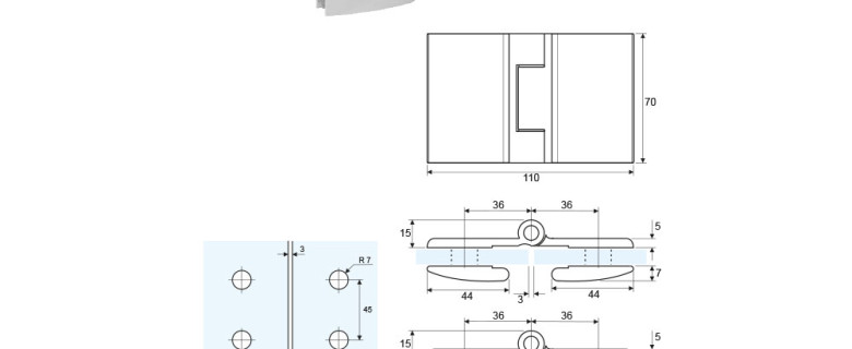 SH-12 180° push opening free hinge SH-10 series