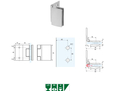 SH-13 90° push opening free hinge SH-10 series