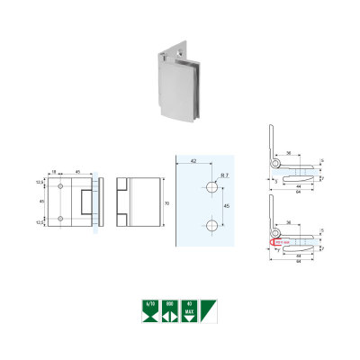 SH-13 90° push opening free hinge SH-10 series