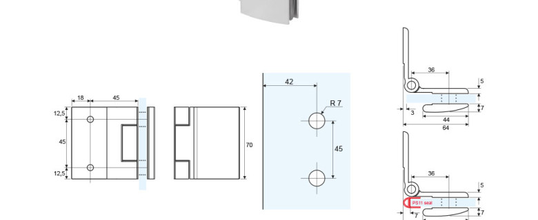 SH-13 90° push opening free hinge SH-10 series
