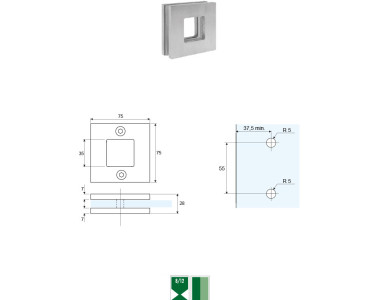 SRH-1 Maniglia quadrata per porte scorrevoli